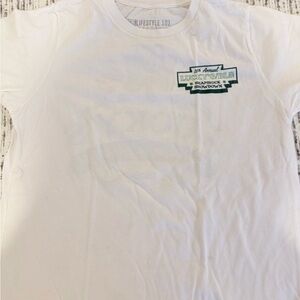 Baseball Lifestyle 101 White Graphic Crewneck T-Shirt - Lucky's Pub Shamrock